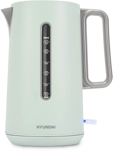 Чайник электрический Hyundai HYK-S9999 1.7л. 2200Вт светло-зеленый/серебристый корпус: металл
