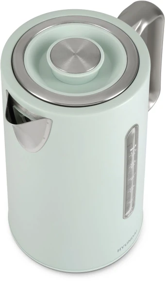 Чайник электрический Hyundai HYK-S9999 1.7л. 2200Вт светло-зеленый/серебристый корпус: металл