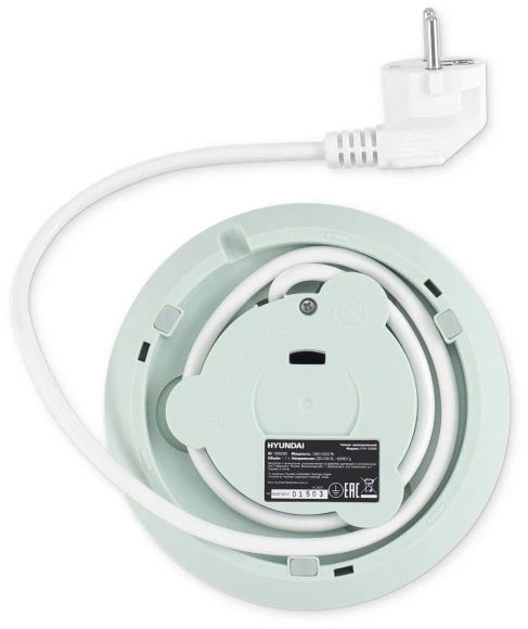 Чайник электрический Hyundai HYK-S9999 1.7л. 2200Вт светло-зеленый/серебристый корпус: металл