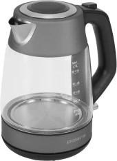 Чайник электрический Polaris PWK 1563CGL 1.5л. 2200Вт белый/серебристый корпус: пластик/стекло