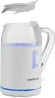 Чайник электрический Polaris PWK 1563CGL 1.5л. 2200Вт белый/серебристый корпус: пластик/стекло