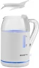Чайник электрический Polaris PWK 1563CGL 1.5л. 2200Вт белый/серебристый корпус: пластик/стекло