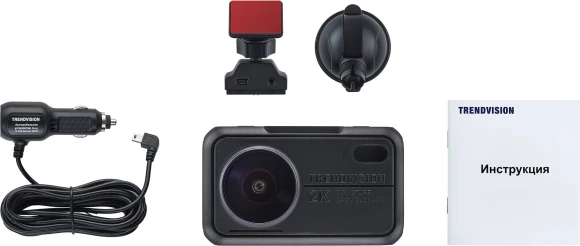 Видеорегистратор TrendVision TDR-721S EVO черный 5Mpix 1440x2560 1440p 170гр. GPS NTK96675