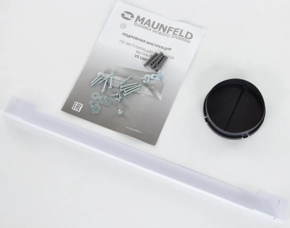 Вытяжка встраиваемая Maunfeld VS Light Glass 60 белый/стекло белое управление: кулисные переключатели (1 мотор)