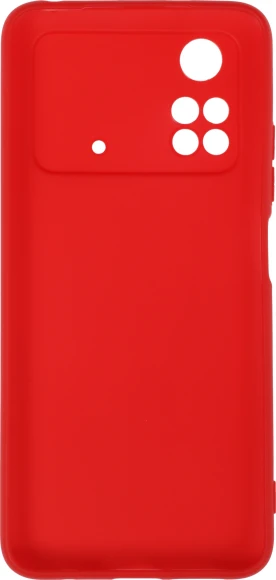 Чехол (клип-кейс) DF для Poco M4 Pro (4G) poCase-03 красный (POCASE-03 (RED))