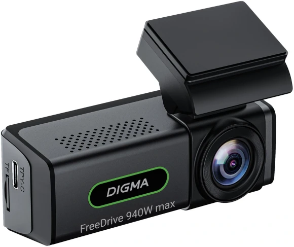 Видеорегистратор Digma FreeDrive 940W max черный 4Mpix 2160x3840 170гр. карта в комплекте:32Gb Allwinner