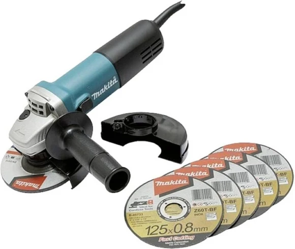 Углошлифовальная машина Makita 9558HNRX1 840Вт 11000об/мин рез.шпин.:M14 d=125мм