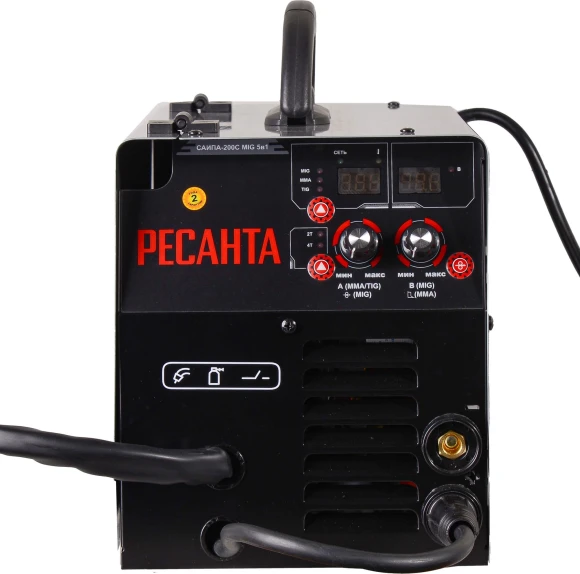Сварочный аппарат Ресанта САИПА-200C инвертор MIG-MAG/ММА DC