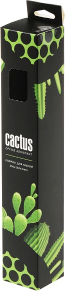Коврик для мыши Cactus Black черный 300x250x3мм (CS-MPC-D01M)