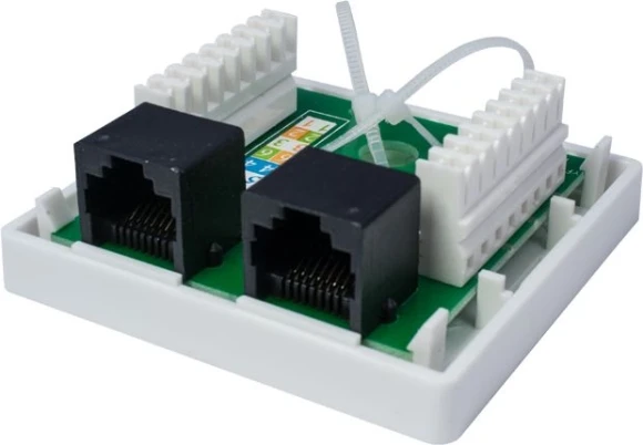 Розетка Suprlan 10-0309 наклад.RJ45 2 кат.5E UTP черн.