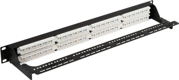 Патч-панель Lanmaster LAN-PPC48U6A 19" 1U 48xRJ45 кат.6A UTP