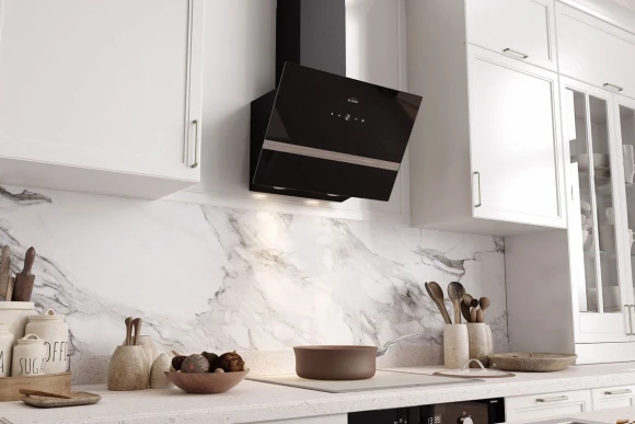 Вытяжка каминная Elikor Rise BK50 черный управление: сенсорное (1 мотор) Вытяжка каминная Elikor Rise BK50 черный управление: сенсорное (1 мотор)