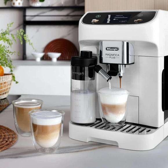 Кофемашина Delonghi Magnifica Plus ECAM320.60.W 1450Вт белый/черный