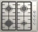 Газовая варочная поверхность Darina 1T1 BGM 341 11 X нержавеющая сталь Газовая варочная поверхность Darina 1T1 BGM 341 11 X нержавеющая сталь