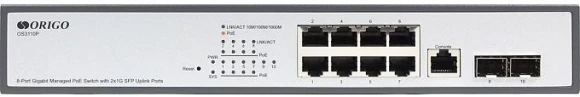 Коммутатор Origo OS3110P OS3110P/135W/A1A (L2) 8x1Гбит/с 2xКомбо(1000BASE-T/SFP) 2SFP 8PoE 8PoE+ 135W управляемый Коммутатор Origo OS3110P OS3110P/135W/A1A (L2) 8x1Гбит/с 2xКомбо(1000BASE-T/SFP) 2SFP 8PoE 8PoE+ 135W управляемый