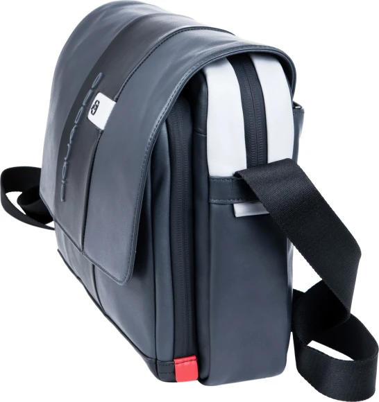 Сумка-мессенджер Piquadro Urban CA6802UB00/GRN с отделением для ноутбука 14" серая/черная натур.кожа