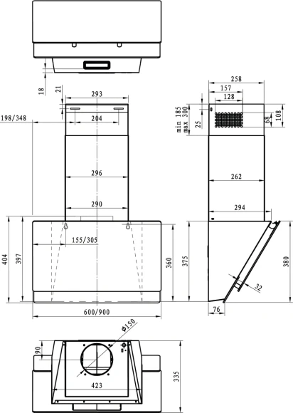 Вытяжка каминная Gorenje WHI649X21P черный управление: сенсорное (1 мотор) Вытяжка каминная Gorenje WHI649X21P черный управление: сенсорное (1 мотор)