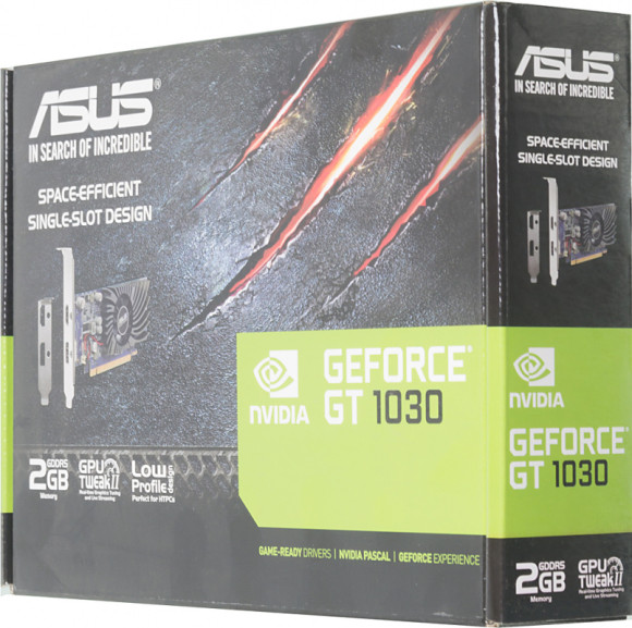 Видеокарта Asus PCI-E 3.0 GT1030-2G-BRK NVIDIA GeForce GT 1030 2Gb 64bit GDDR5 1228/6008 HDMIx1 DPx1 HDCP Ret low profile
