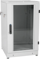 Шкаф коммутационный ЦМО (ШТК-М-24.6.6-1ААА) напольный 24U 600x600мм пер.дв.стекл 2 бок.пан. 700кг серый 455мм 60кг 180град. 1245мм IP20 металл