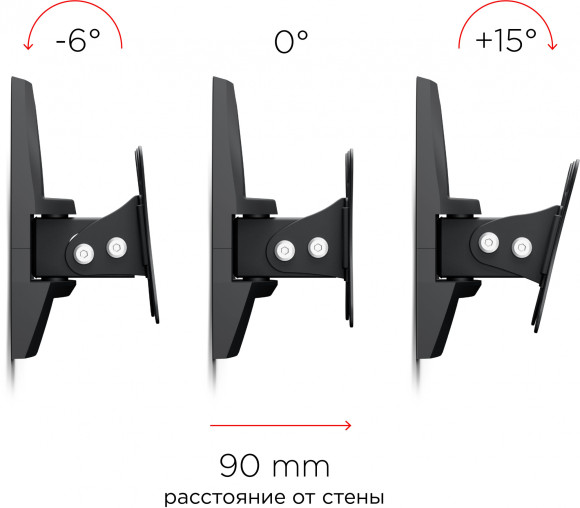 Кронштейн для телевизора Holder LCDS-5003 металлик 10"-26" макс.25кг настенный поворот и наклон Кронштейн для телевизора Holder LCDS-5003 металлик 10"-26" макс.25кг настенный поворот и наклон