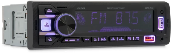 Автомагнитола Digma MCP-515 1DIN 4x45Вт v5.0 USB 2.0 AUX 4 ПДУ