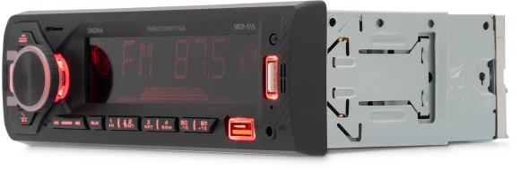 Автомагнитола Digma MCP-515 1DIN 4x45Вт v5.0 USB 2.0 AUX 4 ПДУ