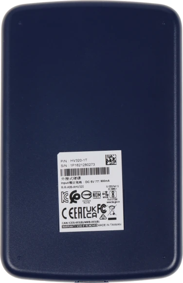 Жесткий диск A-Data USB3.1 1TB AHV320-1TU31-CBL HV320 2.5" синий