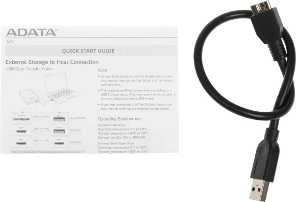 Жесткий диск A-Data USB3.1 1TB AHV320-1TU31-CBL HV320 2.5" синий