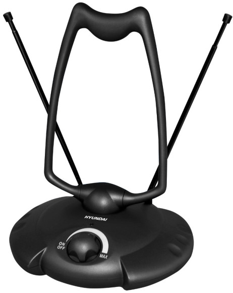 Антенна телевизионная Hyundai H-TAI200 15дБ активная черный каб.:1.35м