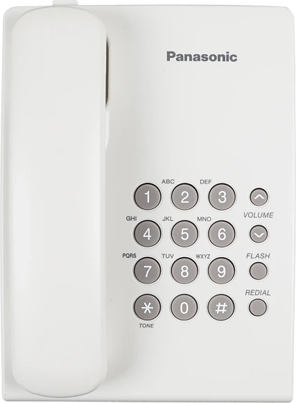 Телефон проводной Panasonic KX-TS2350RUW белый Телефон проводной Panasonic KX-TS2350RUW белый