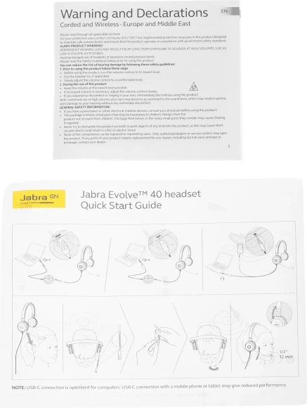 Наушники с микрофоном Jabra Evolve 40 MS черный 1.2м накладные USB оголовье (6399-823-109) Наушники с микрофоном Jabra Evolve 40 MS черный 1.2м накладные USB оголовье (6399-823-109)