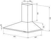 Вытяжка встраиваемая Krona Selina 600 PB белый управление: кнопочное (1 мотор)