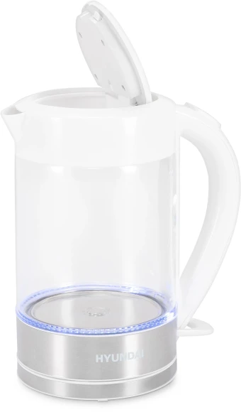 Чайник электрический Hyundai HYK-G9990 1.5л. 2000Вт белый/серебристый корпус: стекло Чайник электрический Hyundai HYK-G9990 1.5л. 2000Вт белый/серебристый корпус: стекло