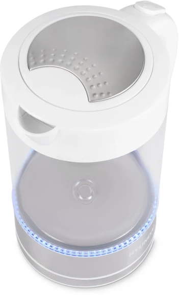 Чайник электрический Hyundai HYK-G9990 1.5л. 2000Вт белый/серебристый корпус: стекло Чайник электрический Hyundai HYK-G9990 1.5л. 2000Вт белый/серебристый корпус: стекло