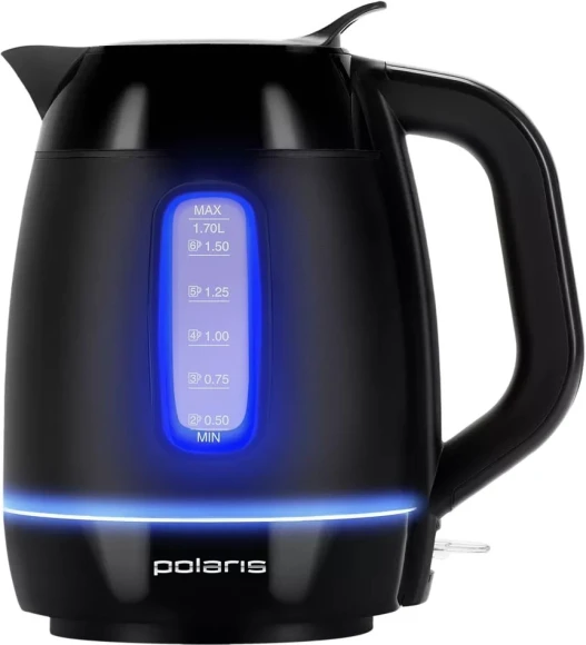 Чайник электрический Polaris PWK 0723DDW 1.8л. 2200Вт черный корпус: пластик (026600)