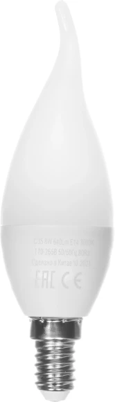 Лампа светодиодная Thomson TH-B2027 8Вт цок.:E14 свеча 220B св.свеч.бел.теп. Tail Candle (упак.:1шт)