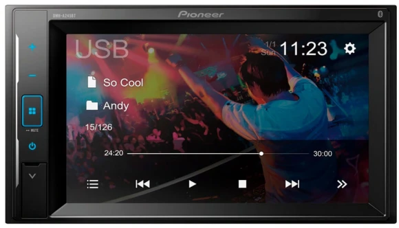 Автомагнитола Pioneer DMH-A245BT 2DIN 4x50Вт 6.2" ПДУ RDS Автомагнитола Pioneer DMH-A245BT 2DIN 4x50Вт 6.2" ПДУ RDS