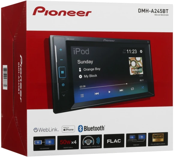 Автомагнитола Pioneer DMH-A245BT 2DIN 4x50Вт 6.2" ПДУ RDS Автомагнитола Pioneer DMH-A245BT 2DIN 4x50Вт 6.2" ПДУ RDS