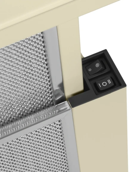 Вытяжка встраиваемая Maunfeld VS Fast Glass 60 бежевый управление: кулисные переключатели (1 мотор)