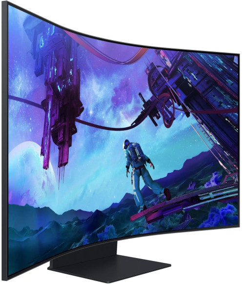 Монитор Samsung 55" Odyssey Ark S55CG97WNI черный VA LED 16:9 HDMI M/M матовая HAS 600cd 178гр/178гр 3840x2160 165Hz FreeSync Premium Pro DP WQ USB 41.5кг