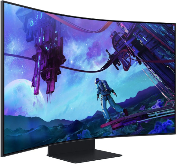 Монитор Samsung 55" Odyssey Ark S55CG97WNI черный VA LED 16:9 HDMI M/M матовая HAS 600cd 178гр/178гр 3840x2160 165Hz FreeSync Premium Pro DP WQ USB 41.5кг