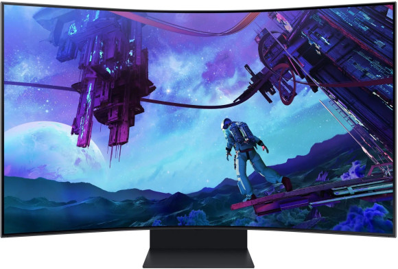 Монитор Samsung 55" Odyssey Ark S55CG97WNI черный VA LED 16:9 HDMI M/M матовая HAS 600cd 178гр/178гр 3840x2160 165Hz FreeSync Premium Pro DP WQ USB 41.5кг
