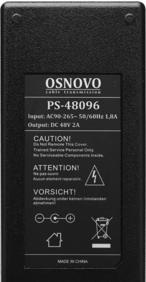 Блок питания AC/DC Osnovo PS-48096 48В 96Вт Блок питания AC/DC Osnovo PS-48096 48В 96Вт