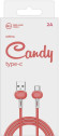 Кабель Redline Candy УТ000021994 USB (m)-USB Type-C (m) 1м красный Кабель Redline Candy УТ000021994 USB (m)-USB Type-C (m) 1м красный