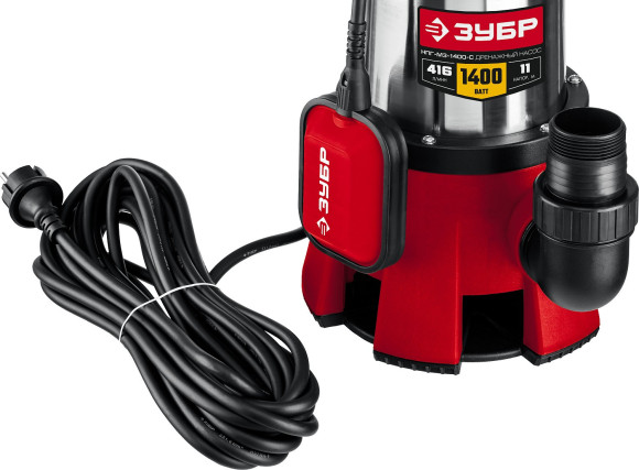Насос дренажный Зубр Мастер НПГ-М3-1400-С 1400Вт 24960л/час центробежный