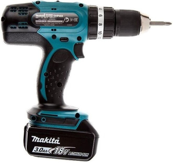 Дрель-шуруповерт Makita DHP453RFE аккум. патрон:быстрозажимной (кейс в комплекте) Дрель-шуруповерт Makita DHP453RFE аккум. патрон:быстрозажимной (кейс в комплекте)