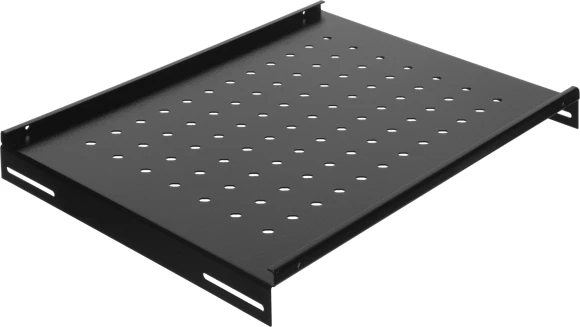 Полка стационарная NTSS NTSS-FS-600-BL 1U нагр.:60кг. 19" 350мм черный (упак.:1шт)