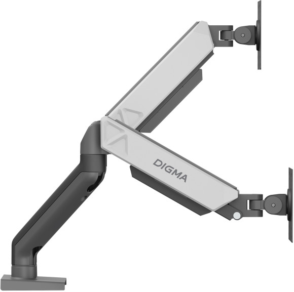 Кронштейн для мониторов ЖК Digma D-MM102D серый 17"-32" макс.9кг крепление к столешнице поворот и наклон