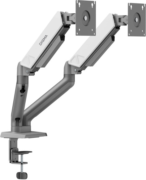 Кронштейн для мониторов ЖК Digma D-MM102D серый 17"-32" макс.9кг крепление к столешнице поворот и наклон