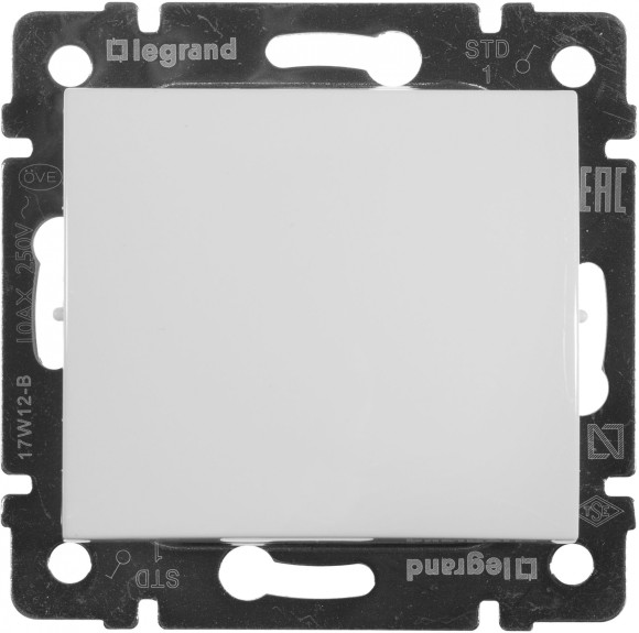 Выключатель Legrand Valena скрыт. 1кл. с подсветкой IP20 белый (774410)